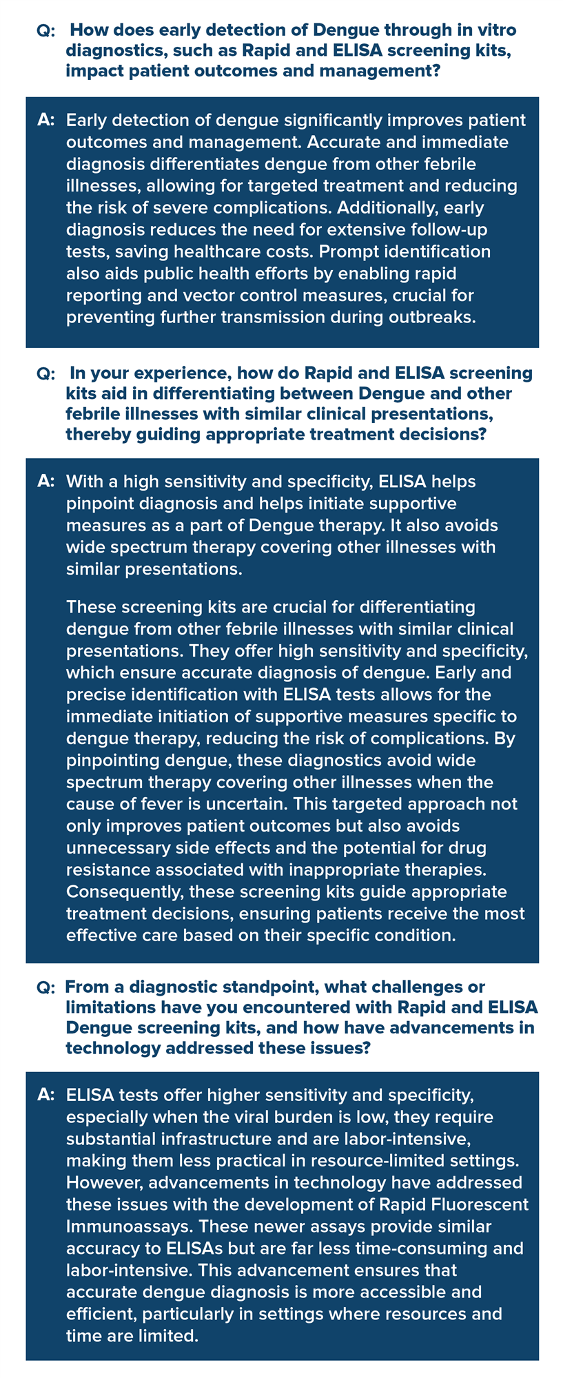 Dr. Pratik Jariwala shares his expert views on timely dengue detection